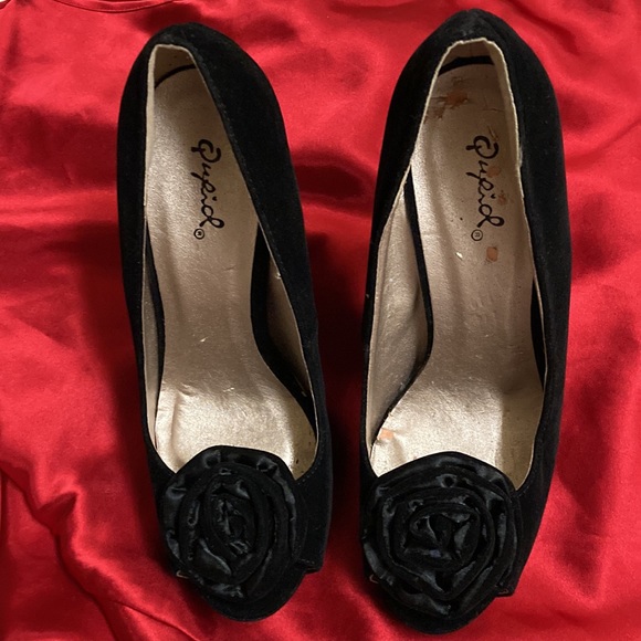 New Qupid Black Heels   Size 7 - Picture 7 of 11